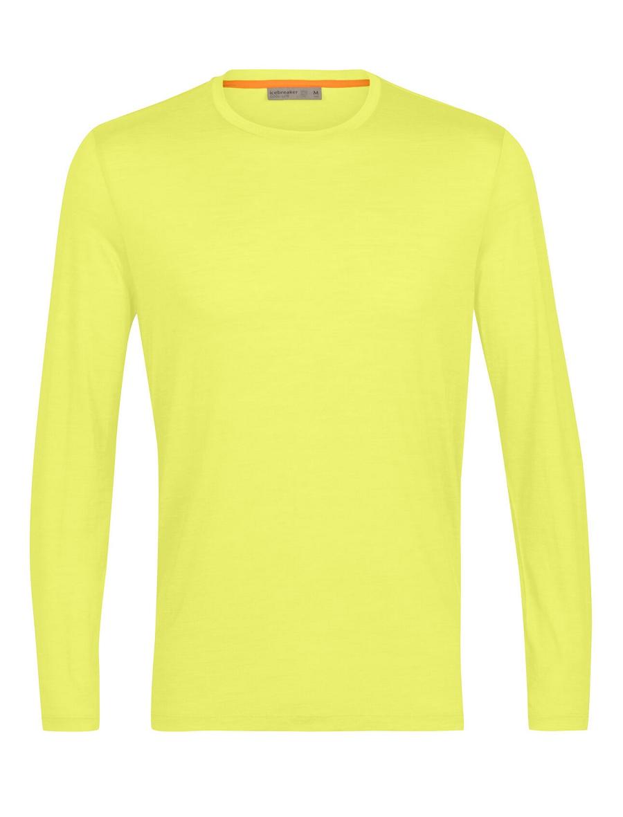 Icebreaker Merino Sphere II T-Shirt Férfi Long Sleeve Sárga | HU 1229OKIR